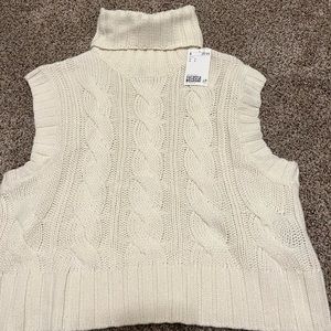 H&M Cable Knit Turtleneck Vest